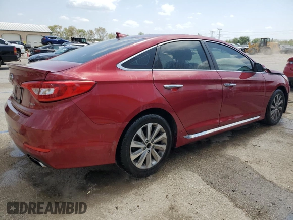 2015 Hyundai Sonata Sport with VIN 5NPE34AF4FH049589, listed as a Copart auction lot 54832855 with Not provided miles and Salvage title. Bid and sale history available at DreamBid. Image 3.