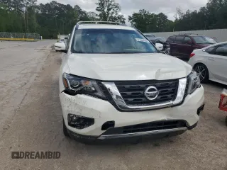 2018 Nissan Pathfinder Platinum z VIN 5N1DR2MN0JC670913, wystawiony jako Copart lot #51624585 z przebiegiem Nie podano mil oraz Szkoda całkowita • Salvage title. Historia ofert i sprzedaży dostępna na DreamBid. Obrazek 5.