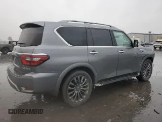 2023 Nissan Armada Platinum with VIN JN8AY2DB9P9835660, listed as a Copart auction lot 81040034 with 11,948 mi miles and Salvage Title. Bid and sale history available at carsss.com. Image 3.