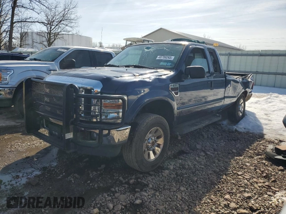 2008 Ford Super Duty F-250 SRW XL with VIN 1FTSX21R98EE35322, listed as a Copart auction lot 48799265 with 180,153 mi miles and Salvage Title. Bid and sale history available at carsss.com. Image 1.