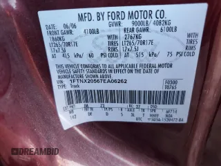 2007 Ford Super Duty F-250 XL with VIN 1FTNX20567EA06262, listed as a Copart auction lot 80121844 with 113,572 mi miles and Clean Title. Bid and sale history available at carsss.com. Image 12.