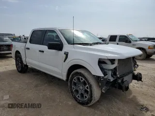 2024 Ford F-150 STX with VIN 1FTEW2KP0RFA29373, listed as a Copart auction lot 44813665 with 11,206 mi miles and Salvage Title. Bid and sale history available at carsss.com. Image 4.