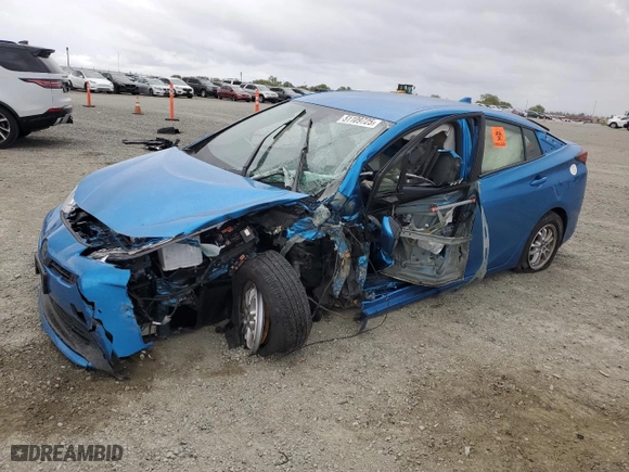 2019 Toyota Prius L Eco with VIN JTDKARFU3K3099712, listed as a Copart auction lot 51109725 with 14,482 mi miles and Salvage Title. Bid and sale history available at carsss.com. Image 1.