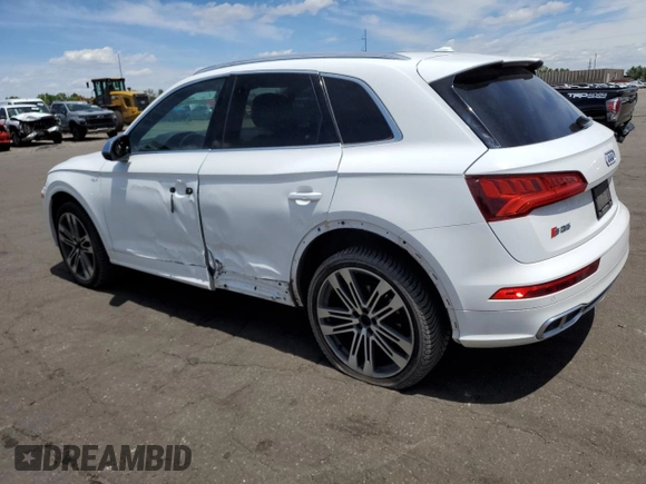 2018 Audi SQ5 Premium Plus with VIN WA1A4AFY6J2009863, listed as a Copart auction lot 56418064 with 76,666 mi miles and Salvage Title. Bid and sale history available at DreamBid. Image 2.