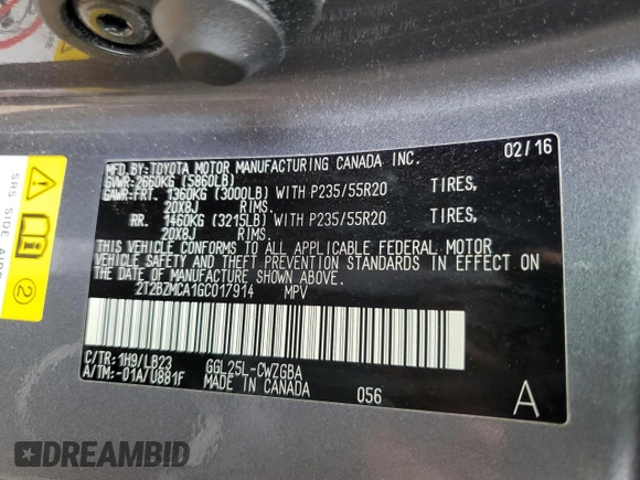 2016 Lexus RX 350 z VIN 2T2BZMCA1GC017914, wystawiony jako Copart lot #54578645 z przebiegiem 63 741 mil mil oraz Szkoda całkowita • Salvage title. Historia ofert i sprzedaży dostępna na DreamBid. Obrazek 13.