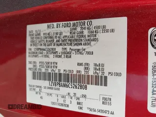 2012 Ford Mustang V6 Premium with VIN 1ZVBP8AM6C5262808, listed as a IAAI auction lot 41907866 with 121,630 mi miles. Bid and sale history available at carsss.com. Image 9.