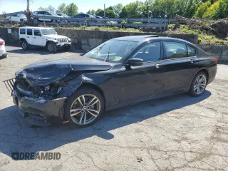 2017 BMW 7 Series 740i xDrive with VIN WBA7E4C54HGU99710, listed as a Copart auction lot 69572544 with 0 mi miles and Salvage Title. Bid and sale history available at carsss.com. Image 1.