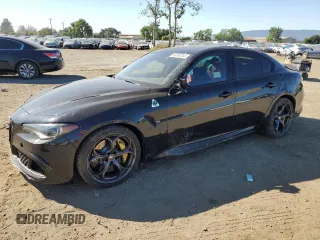 2024 Alfa Romeo Giulia Quadrifoglio with VIN ZARFAMEV9R7684608, listed as a Copart auction lot 54550254 with 2,504 mi miles and Salvage title. Bid and sale history available at DreamBid. Image 1.