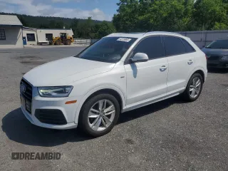 2018 Audi Q3 Premium with VIN WA1ECCFS8JR024576, listed as a Copart auction lot 64018985 with 128,784 mi miles and Clean title. Bid and sale history available at DreamBid. Image 1.