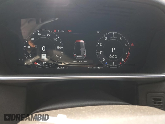 2019 Land Rover Range Rover Sport HSE with VIN SALWR2RV6KA847282, listed as a Copart auction lot 55673065 with 52,261 mi miles and Salvage title. Bid and sale history available at DreamBid. Image 9.