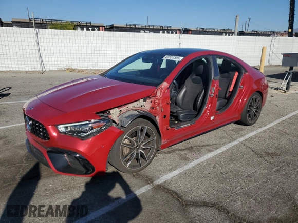 2021 Mercedes-Benz CLA with VIN W1K5J5BB7MN150412, listed as a Copart auction lot 88557595 with 65,026 mi miles and Salvage Title. Bid and sale history available at carsss.com. Image 1.