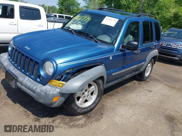2006 Jeep Liberty Sport z VIN 1J4GL48K36W119096, wystawiony jako IAAI lot #42166779 z przebiegiem 185 355 mil mil oraz . Historia ofert i sprzedaży dostępna na DreamBid. Obrazek 2.