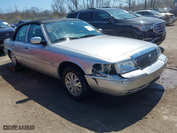 2005 Mercury Grand Marquis LS Premium with VIN 2MEFM75WX5X663507, listed as a IAAI auction lot 42046613 with 85,358 mi miles. Bid and sale history available at carsss.com. Image 1.
