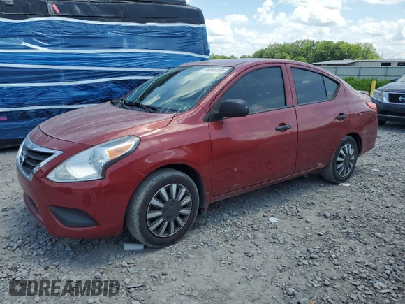 2015 Nissan Versa SV with VIN 3N1CN7AP6FL912598, listed as a Copart auction lot 55066495 with 185,937 mi miles and Clean Title. Bid and sale history available at carsss.com. Image 1.