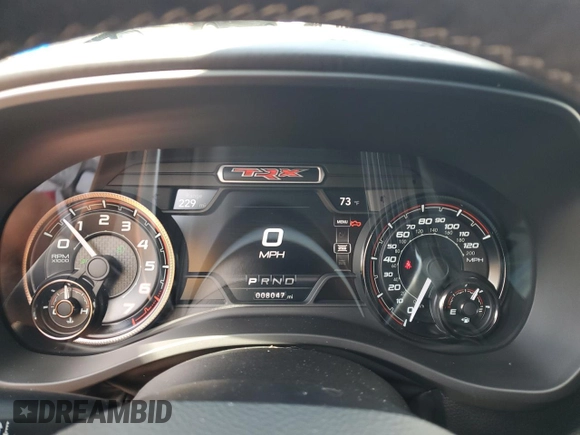 2022 Ram 1500 TRX with VIN 1C6SRFU93NN229879, listed as a Copart auction lot 58710335 with 8,047 mi miles and Salvage title. Bid and sale history available at DreamBid. Image 9.