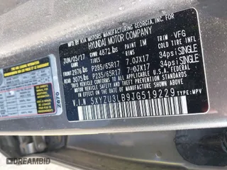 2018 Hyundai Santa Fe Sport 2.4L with VIN 5XYZU3LB9JG519229, listed as a IAAI auction lot 41997903 with 54,631 mi miles. Bid and sale history available at carsss.com. Image 9.