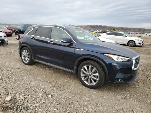 2019 Infiniti QX50 PURE with VIN 3PCAJ5M33KF146271, listed as a Copart auction lot 86974254 with 56,258 mi miles and Salvage Title. Bid and sale history available at carsss.com. Image 4.