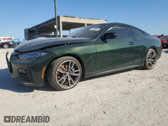 2023 BMW 4 Series M440i xDrive with VIN WBA13AR03PCM86264, listed as a Copart auction lot 47460525 with 7,881 mi miles and Clean Title. Bid and sale history available at DreamBid. Image 1.