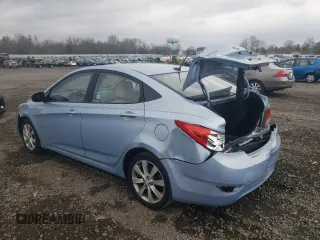 2012 Hyundai Accent GLS with VIN KMHCU4AE2CU185101, listed as a Copart auction lot 51101345 with 126,835 mi miles and Salvage Title. Bid and sale history available at carsss.com. Image 2.