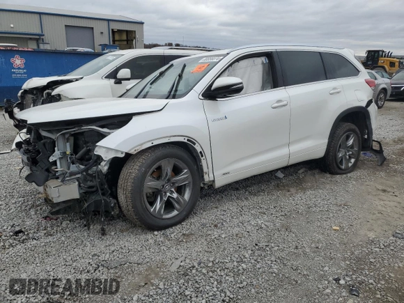 2017 Toyota Highlander Hybrid Limited with VIN 5TDDGRFH4HS024695, listed as a Copart auction lot 80856074 with Not provided miles and Non repairable. Bid and sale history available at DreamBid. Image 1.