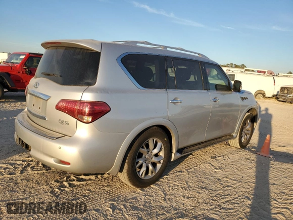 2011 Infiniti QX56 7-passenger with VIN JN8AZ2NF0B9504120, listed as a Copart auction lot 65983434 with 200,645 mi miles and Clean Title. Bid and sale history available at carsss.com. Image 3.