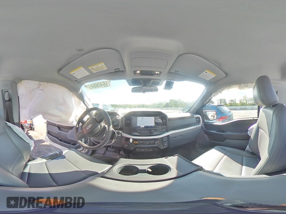 2021 Ford F-150 XL with VIN 1FTMF1CP5MKE21303, listed as a Copart auction lot 56406605 with 93,906 mi miles and Salvage title. Bid and sale history available at DreamBid. Image 14.