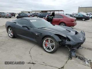 2017 Chevrolet Corvette 1LT with VIN 1G1YB2D75H5116382, listed as a Copart auction lot 45915445 with 0 mi miles and Salvage Title. Bid and sale history available at carsss.com. Image 4.