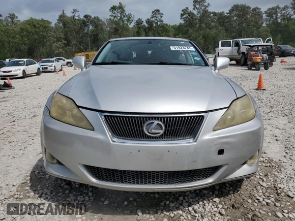 2006 Lexus IS 250 with VIN JTHCK262665006505, listed as a Copart auction lot 51923245 with Not Provided miles and Salvage Title. Bid and sale history available at DreamBid. Image 5.
