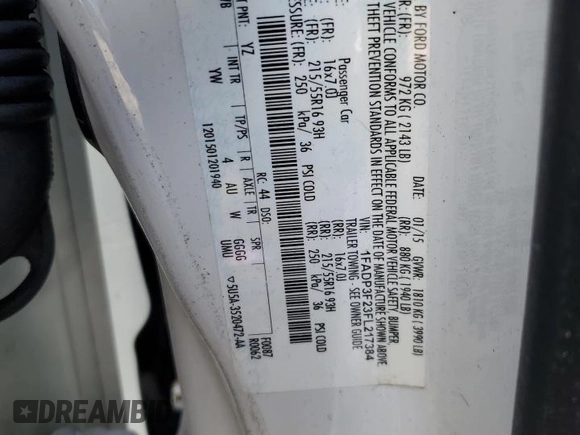 2015 Ford Focus SE with VIN 1FADP3F23FL217384, listed as a Copart auction lot 46570275 with 107,720 mi miles and Salvage Title. Bid and sale history available at carsss.com. Image 12.