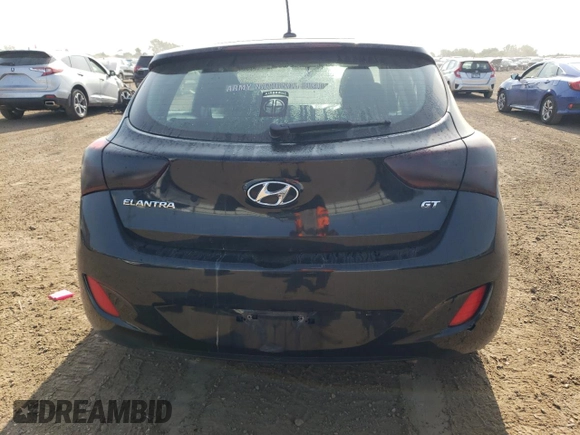2016 Hyundai Elantra GT with VIN KMHD35LH7GU295801, listed as a Copart auction lot 68024214 with 0 mi miles and Salvage Title. Bid and sale history available at carsss.com. Image 6.
