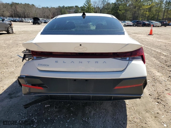 2025 Hyundai Elantra SEL Convenience with VIN KMHLS4DG3SU856356, listed as a Copart auction lot 49180015 with 2,185 mi miles and Salvage Title. Bid and sale history available at carsss.com. Image 6.