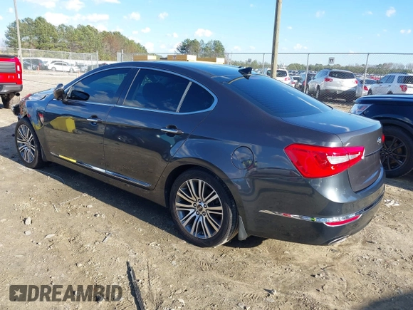 2015 Kia Cadenza Premium with VIN KNALN4D73F5180273, listed as a IAAI auction lot 41222537 with 127,348 mi miles. Bid and sale history available at carsss.com. Image 3.