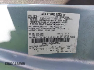 2009 Ford Focus SE with VIN 1FAHP35N29W159641, listed as a IAAI auction lot 41738227 with 1 mi miles. Bid and sale history available at carsss.com. Image 9.