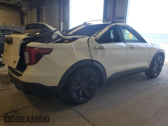 2020 Ford Explorer ST with VIN 1FM5K8GC6LGB65802, listed as a Copart auction lot 54148055 with 102,490 mi miles and Salvage Title. Bid and sale history available at carsss.com. Image 3.