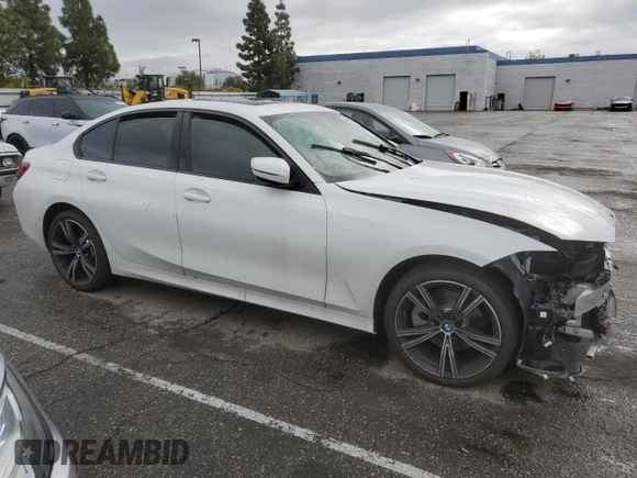 2023 BMW 3 Series 330i with VIN 3MW69FF00P8D78939, listed as a Copart auction lot 48805775 with 0 mi miles and Salvage Title. Bid and sale history available at carsss.com. Image 4.