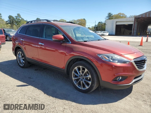 2015 Mazda CX-9 Grand Touring with VIN JM3TB2DA3F0449999, listed as a Copart auction lot 50069875 with 54,228 mi miles and Salvage Title. Bid and sale history available at DreamBid. Image 4.