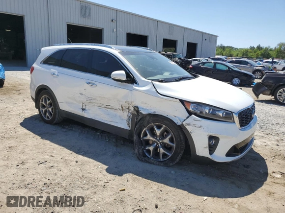 2019 Kia Sorento EX Sport with VIN 5XYPH4A57KG609835, listed as a Copart auction lot 52255335 with 101,927 mi miles and Non repairable. Bid and sale history available at DreamBid. Image 4.