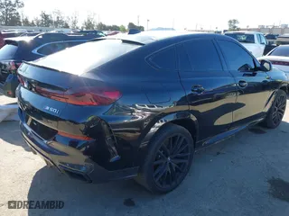 2022 BMW X6 M50i with VIN 5UXCY8C02N9M69883, listed as a IAAI auction lot 41938291 with 37,902 mi miles. Bid and sale history available at carsss.com. Image 4.