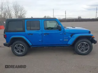 2023 Jeep Wrangler Sahara with VIN 1C4HJXEN4PW702181, listed as a IAAI auction lot 41808434 with 44,291 mi miles. Bid and sale history available at carsss.com. Image 13.