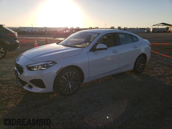 2023 BMW 2 Series 228i with VIN WBA53AK04P7M66299, listed as a Copart auction lot 81856304 with 7,037 mi miles and Salvage Title. Bid and sale history available at carsss.com. Image 1.