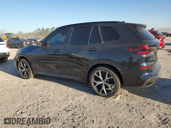 2024 BMW X5 M60i with VIN 5UX33EU03R9U82028, listed as a Copart auction lot 49480305 with 35,747 mi miles and Salvage Title. Bid and sale history available at carsss.com. Image 2.
