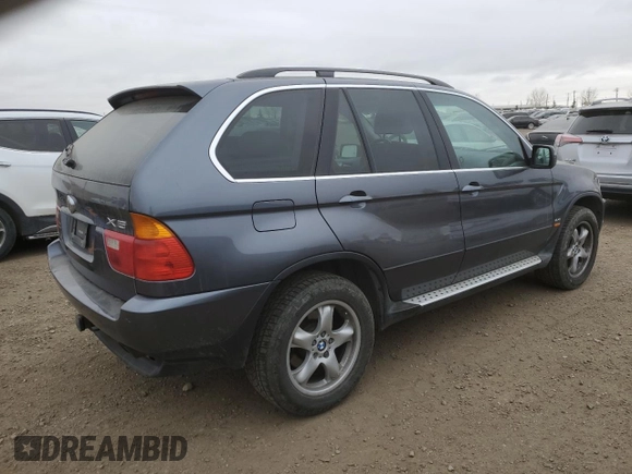 2003 BMW X5 4.4i with VIN 5UXFB33563LH39813, listed as a Copart auction lot 76931714 with 230,524 mi miles and Clean Title. Bid and sale history available at carsss.com. Image 3.
