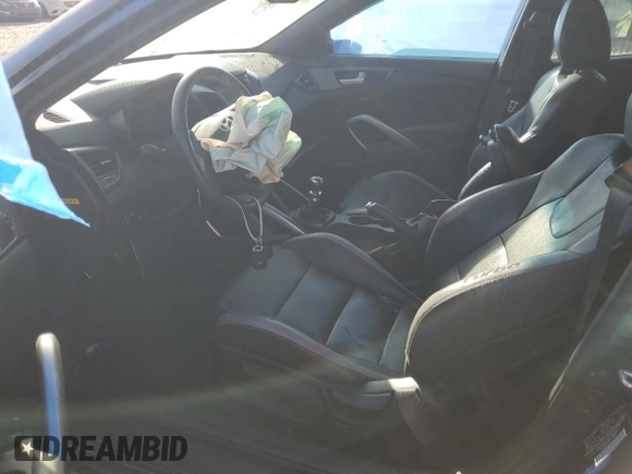 2016 Hyundai Veloster Turbo with VIN KMHTC6AE4GU286497, listed as a Copart auction lot 75417414 with 83,403 mi miles and Salvage Title. Bid and sale history available at carsss.com. Image 7.