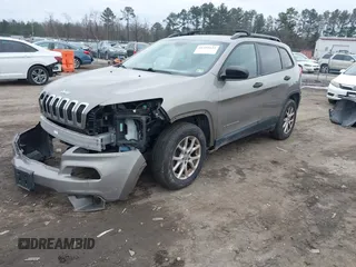 2017 Jeep Cherokee Sport with VIN 1C4PJMAB0HW567739, listed as a IAAI auction lot 41381622 with 120,217 mi miles. Bid and sale history available at carsss.com. Image 2.