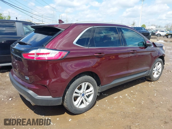 2020 Ford Edge SEL with VIN 2FMPK4J94LBA85551, listed as a IAAI auction lot 41994442 with 27,329 mi miles and . Bid and sale history available at DreamBid. Image 4.