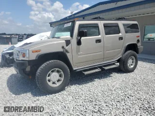 2003 Hummer H2 with VIN 5GRGN23U83H124614, listed as a Copart auction lot 50595255 with 121,356 mi miles and Salvage Title. Bid and sale history available at carsss.com. Image 1.