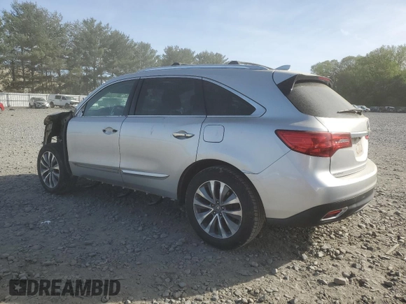 2015 Acura MDX Tech Pkg with VIN 5FRYD4H45FB016595, listed as a Copart auction lot 54501805 with 99,206 mi miles and Salvage Title. Bid and sale history available at carsss.com. Image 2.