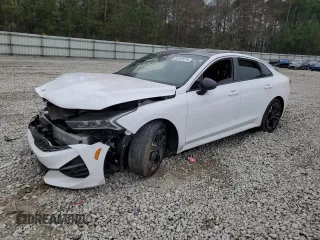 2022 Kia K5 GT-Line z VIN 5XXG64J25NG100041, wystawiony jako Copart lot #86502074 z przebiegiem 50 880 mil mil oraz Szkoda całkowita • Salvage title. Historia ofert i sprzedaży dostępna na DreamBid. Obrazek 1.