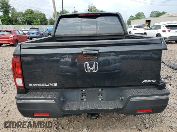 2020 Honda Ridgeline RTL with VIN 5FPYK3F57LB030174, listed as a Copart auction lot 59985415 with 43,095 mi miles and Salvage title. Bid and sale history available at DreamBid. Image 6.