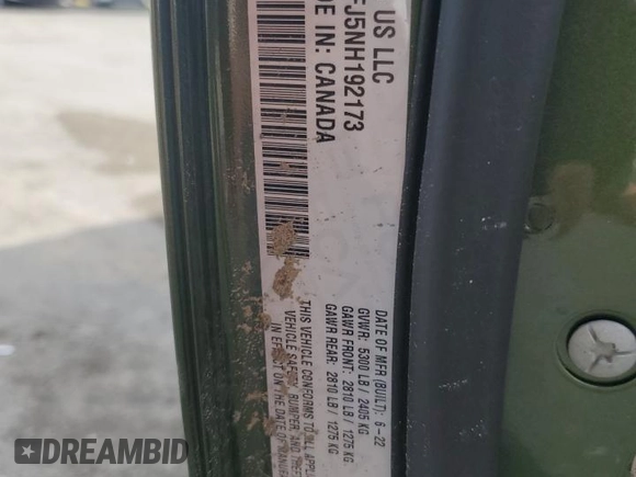 2022 Dodge Challenger R/T Scat Pack z VIN 2C3CDZFJ5NH192173, wystawiony jako Copart lot #52536245 z przebiegiem 12 992 mil mil oraz Szkoda całkowita • Salvage title. Historia ofert i sprzedaży dostępna na DreamBid. Obrazek 14.